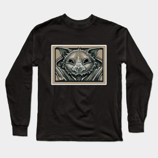 Fruit Bat Friend - Black Outlined Version Long Sleeve T-Shirt